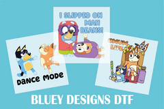 DTF Bluey Designs Ready to Press